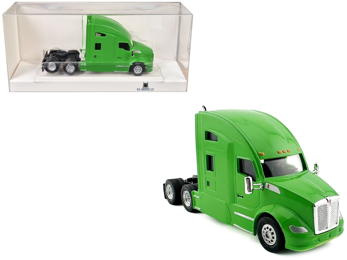 HL-68004 Kenworth T680 Sleeper Cab Lime Green 1-87 HO Scale Plastic Model Car