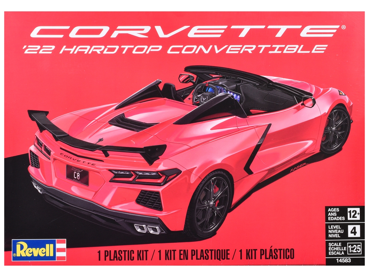 14583 Level 4 2022 Chevrolet Corvette C8 Hardtop Convertible 1-25 Scale Model Car Kit