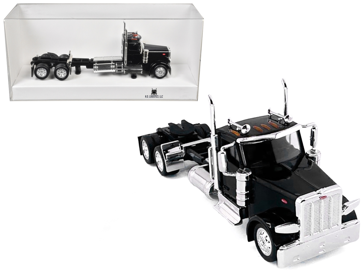 HL-589091 Peterbilt 589 2-Axel Day Cab Black 1-87 HO Scale Plastic Model Car