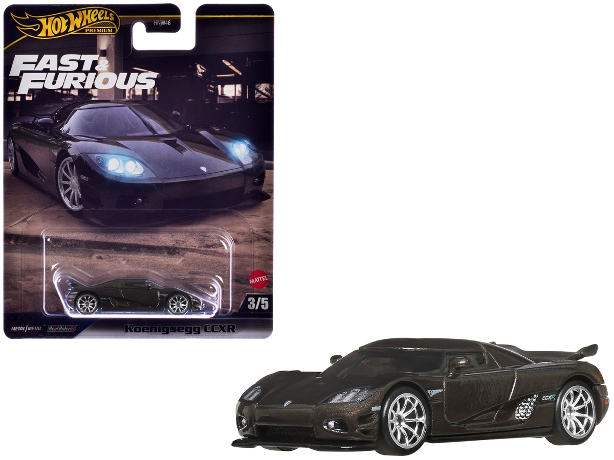 Hotwheels JBL88 Koenigsegg CCXR Dark Gray Metallic Fast Five 2011 Movie Fast  Furious Series Diecast Model Car