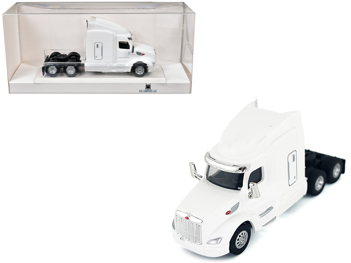 HL-57907 Peterbilt 579 Sleeper Cab White 1-87 HO Scale Plastic Model Car