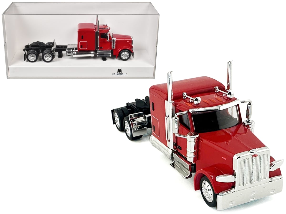 HL-589084 Peterbilt 589 Truck with 72 in. Sleeper Red 1-87 HO Scale Plastic Model Car