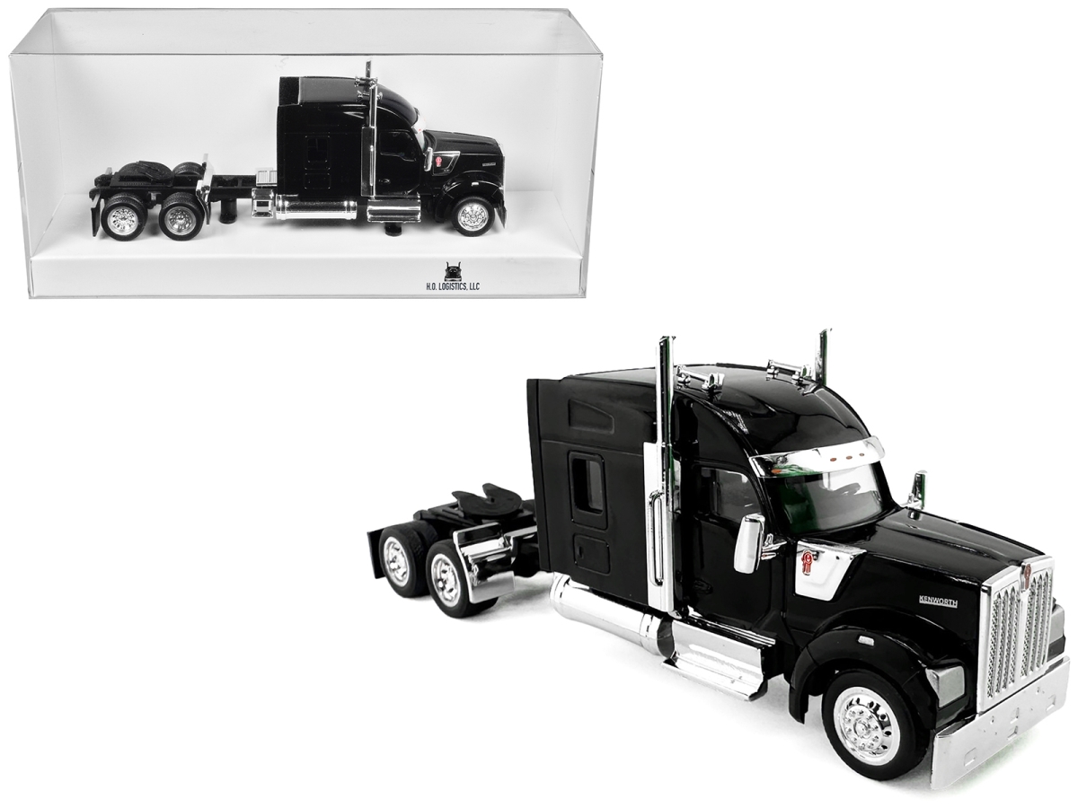 HL-990095 Kenworth W990 with Stand Up Sleeper Cab Black 1-87 HO Scale Plastic Model Car