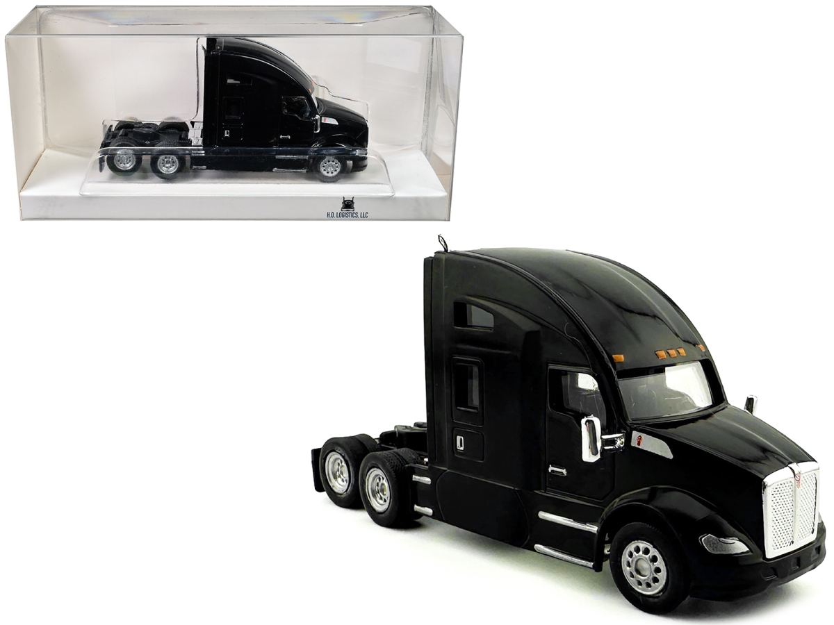 HL-68009 Kenworth T680 Sleeper Cab Black 1-87 HO Scale Plastic Model Car