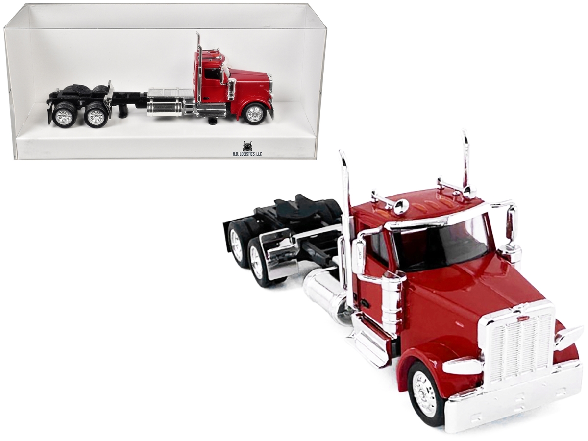 HL-589081 Peterbilt 589 2-Axel Day Cab Red 1-87 HO Scale Plastic Model Car