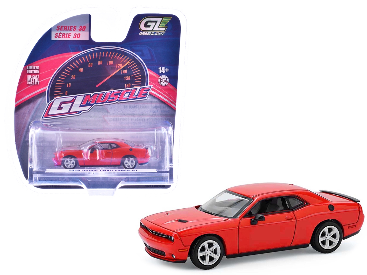 13370D 2016 Dodge Challenger RT Torred Green Light Muscle Series 30 1-64 Scale Diecast Model Car