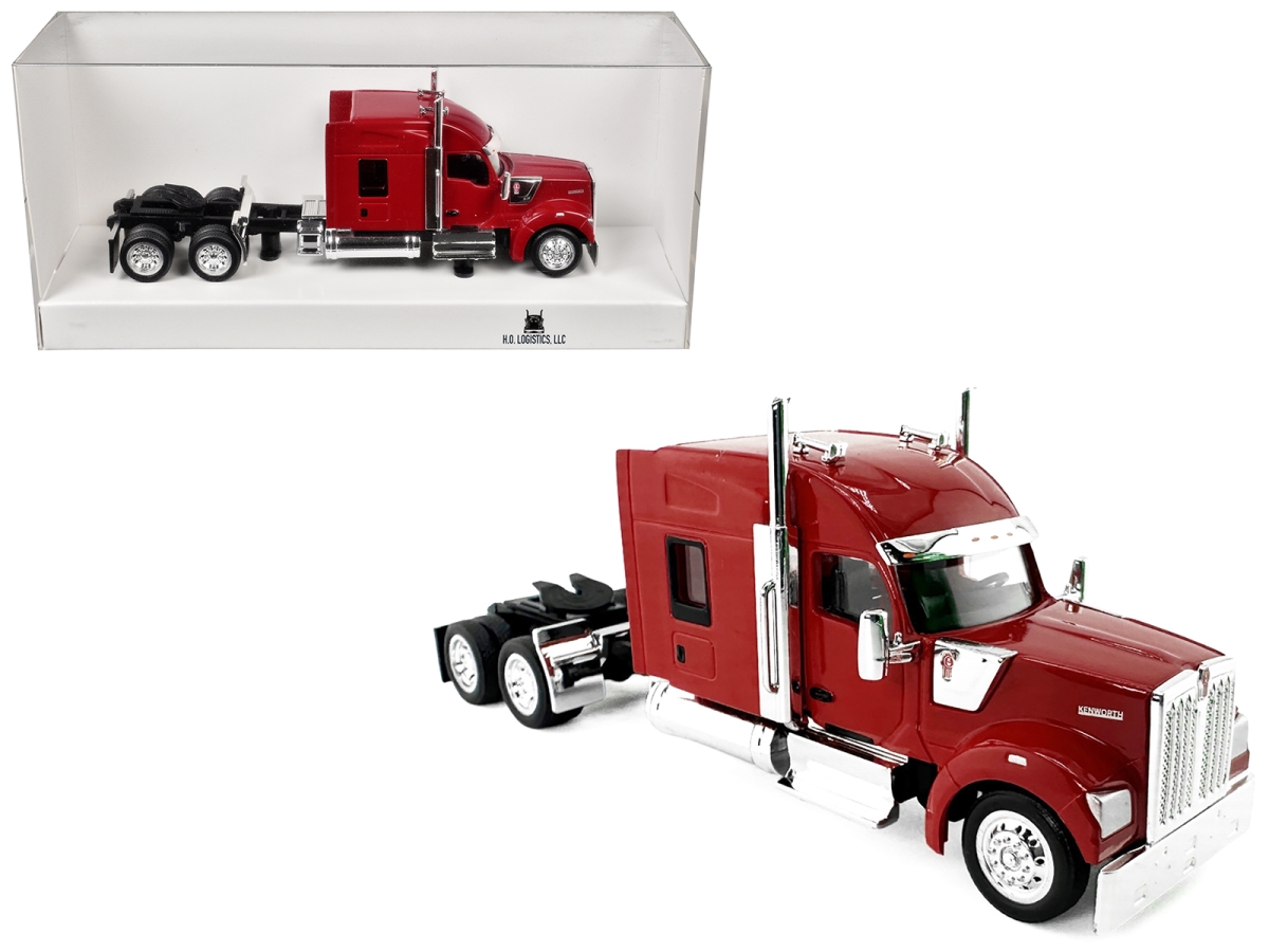 HL-990085 Kenworth W990 with Stand Up Sleeper Cab Red 1-87 HO Scale Plastic Model Car