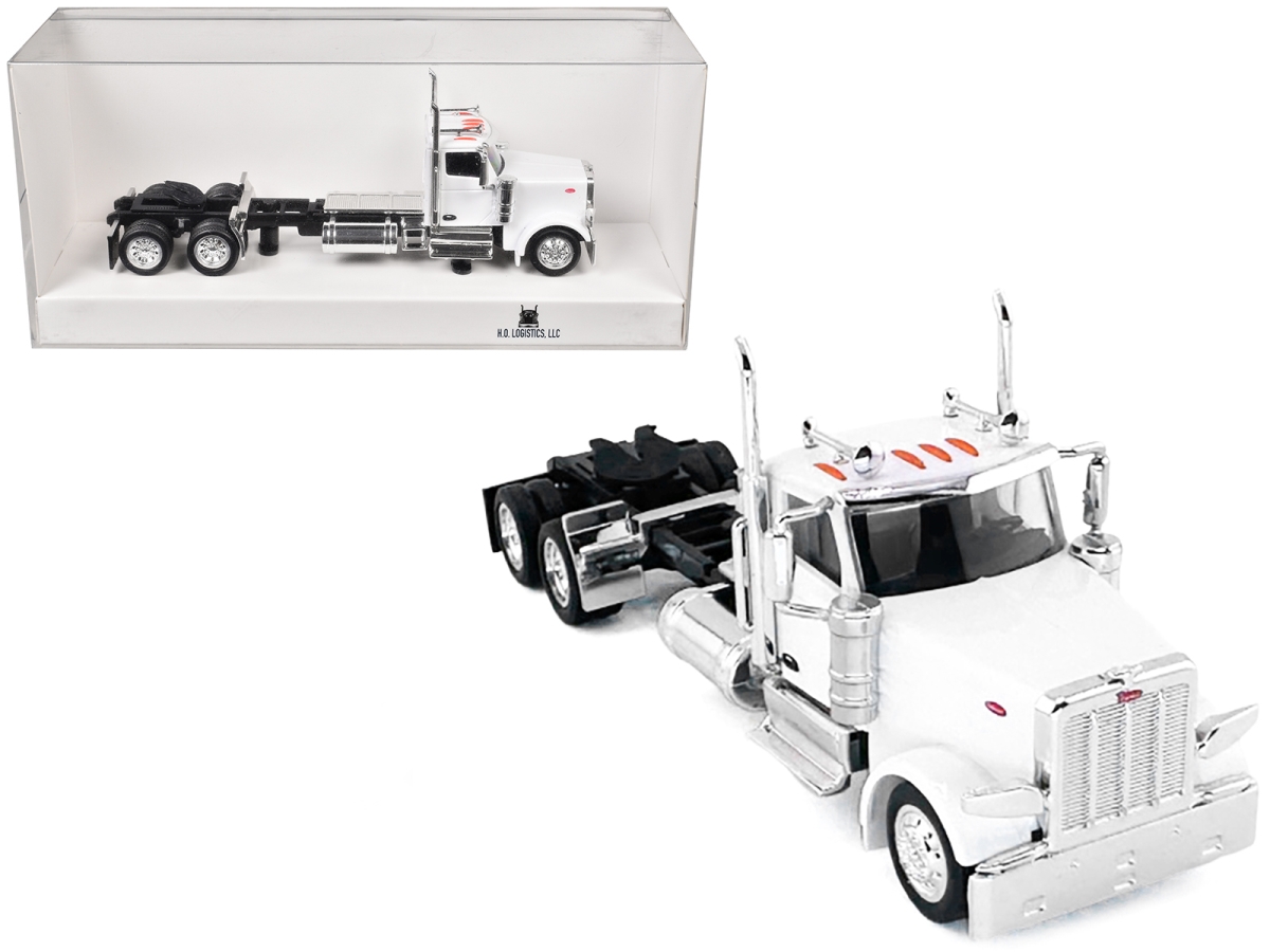 HL-589071 Peterbilt 589 2-Axel Day Cab White 1-87 HO Scale Plastic Model Car