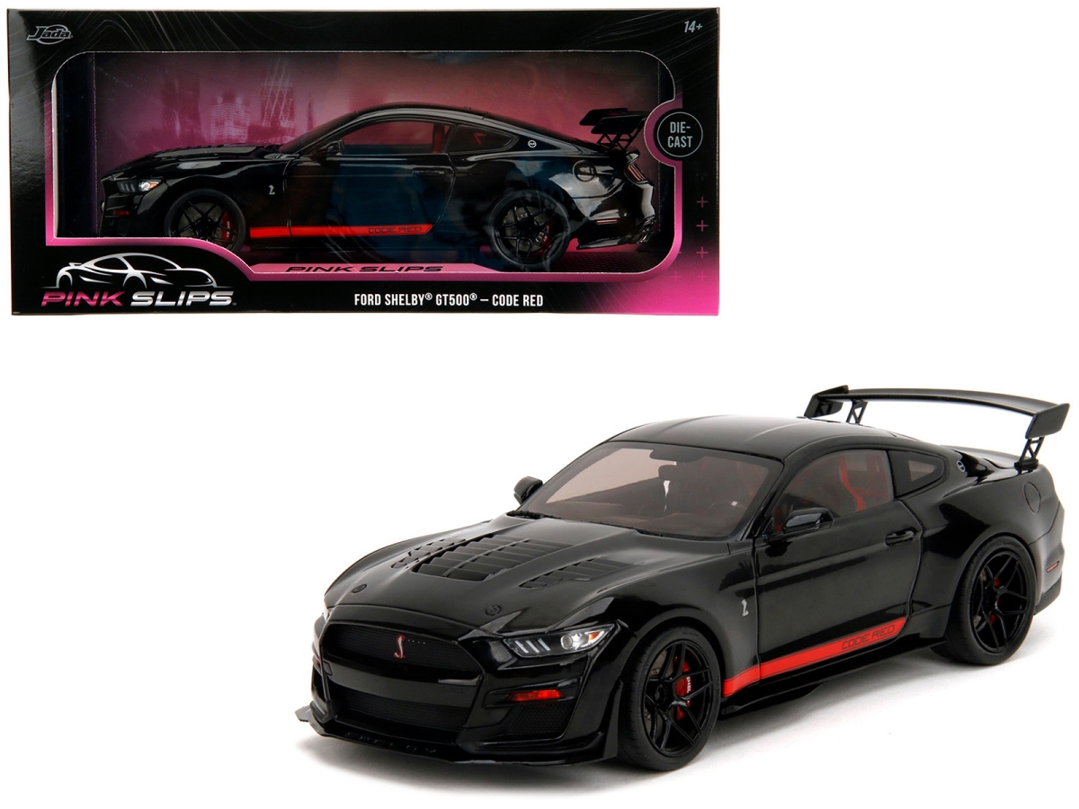 Jada 36385 Shelby GT500 Code Red & Black with Stripes Pink Slips Series 1-18 Scale Diecast Model Car