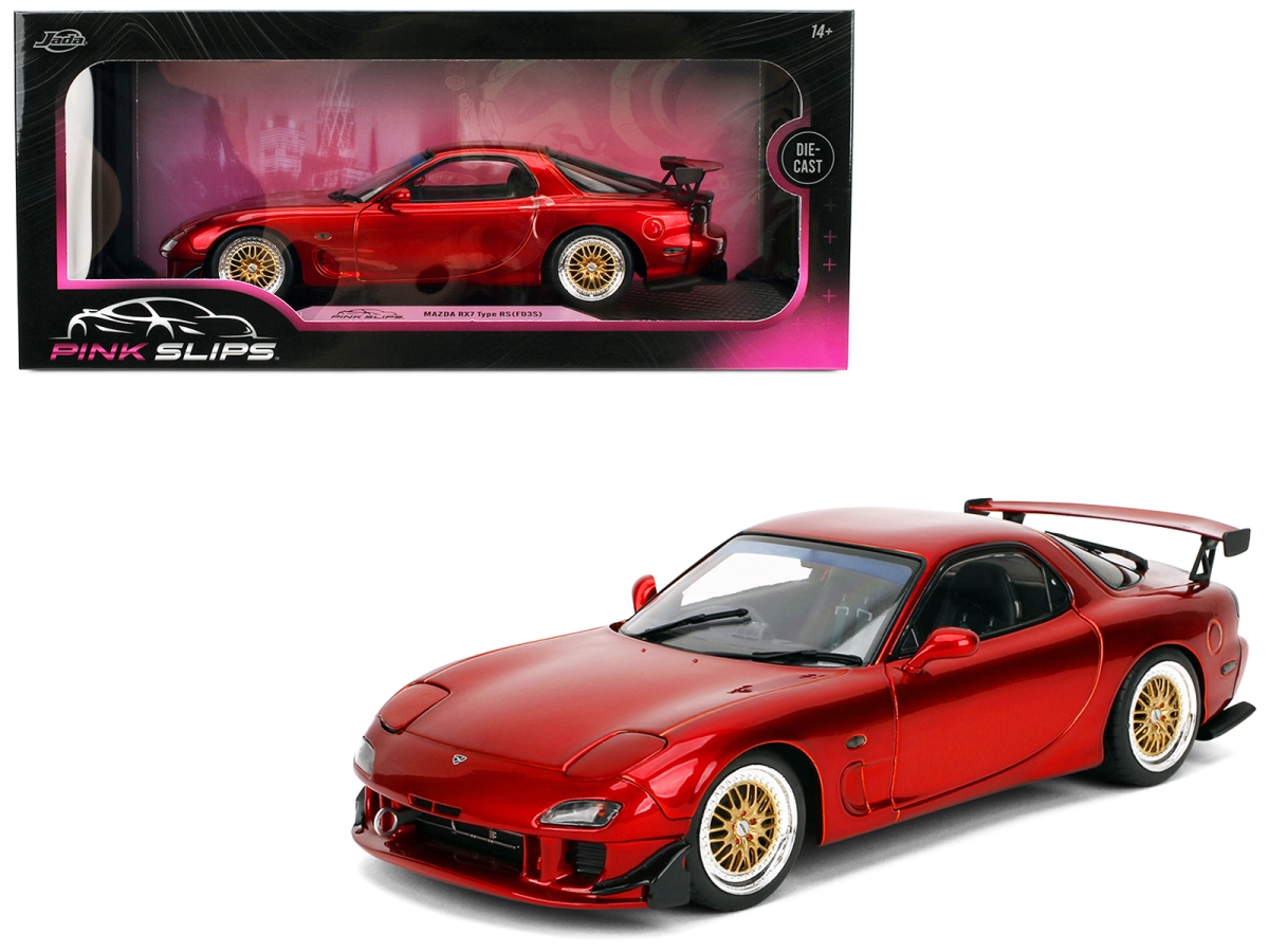 Jada 36471 Mazda RX7 Type RS FD3S Right Hand Drive Orange & Metallic Pink Slips Series 1-18 Scale Diecast Model Car