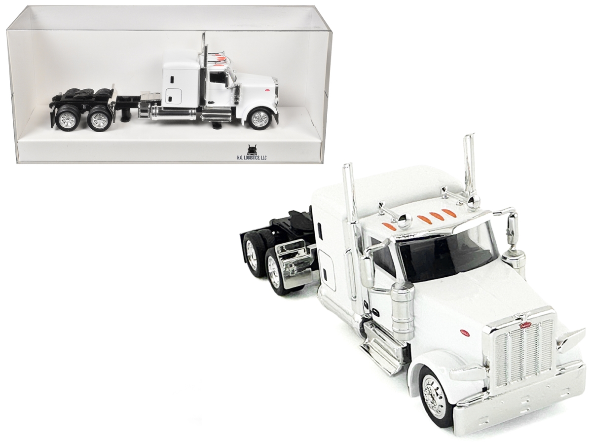 HL-589074 72 in. Peterbilt 589 Truck with Sleeper White 1-87 HO Scale Plastic Model Car