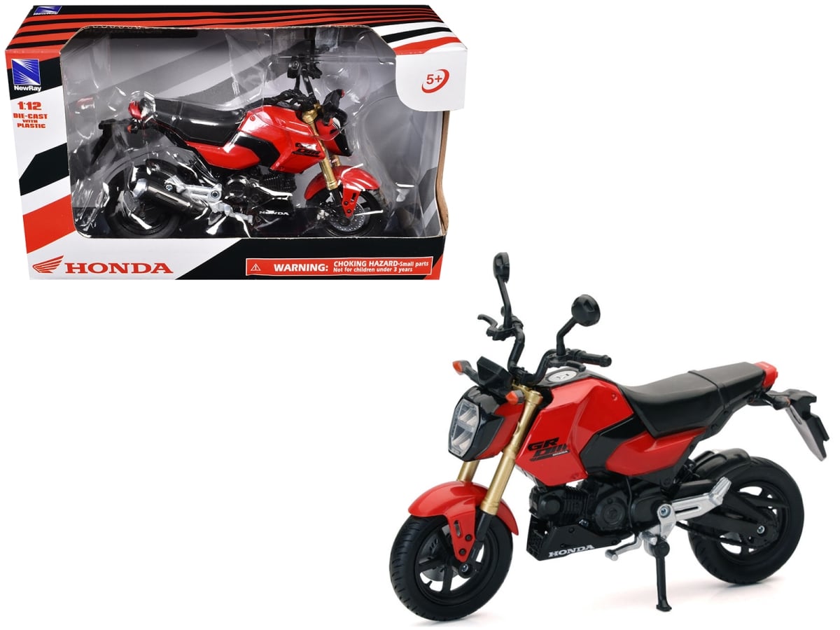 Ray 58503A Honda GROM Motorcycle Red 1-12 Scale Diecast Model