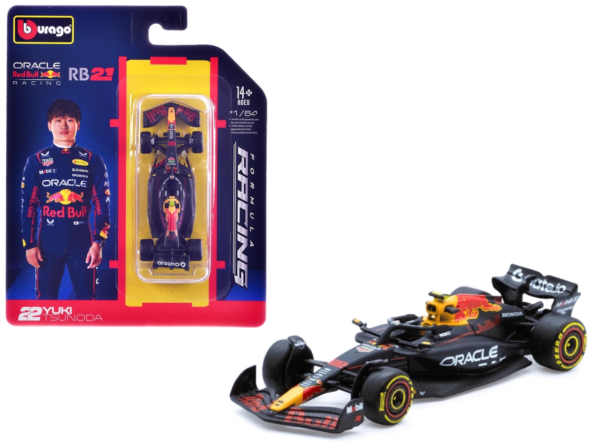 B 58003YT Red Bull Racing RB21 No. 22 Yuki Tsunoda Formula One F1 World Championship 2025 Formula Racing Series 1-64 Scale Diecast Model Car
