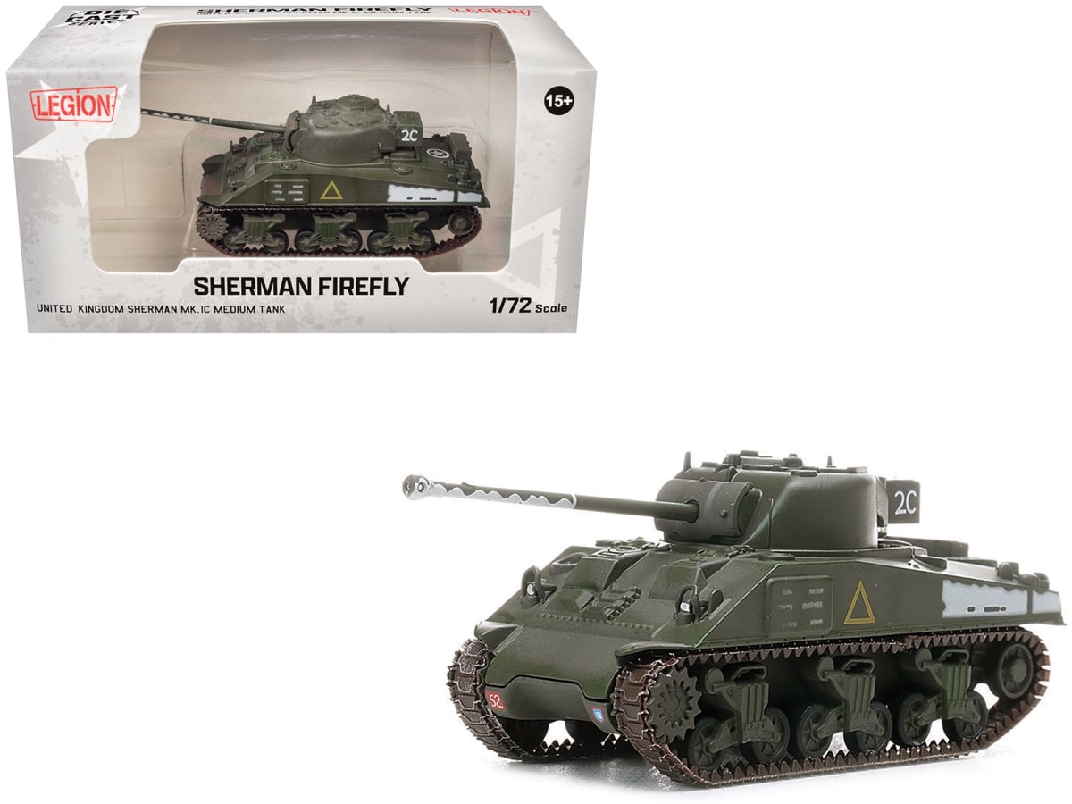 Legion LEG-12010LA Sherman Firefly Medium Tank A Squadron Coldstream 5th Guards Armored Brigade Germany 1945 British Army 1-72 Scale Diecast Model