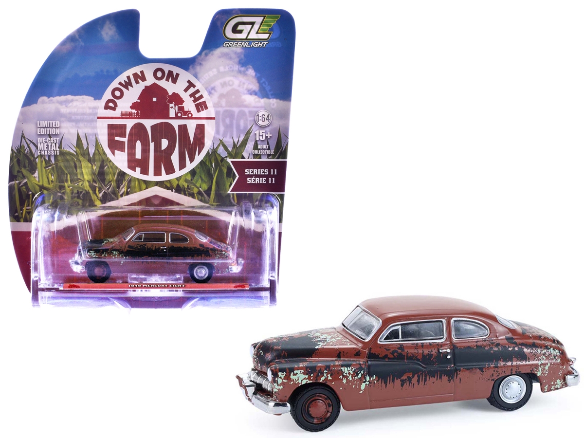 48110A 1949 Mercury Eight Barn Find Brown Rusted Down on the Farm Series 11 1-64 Scale Diecast Car Model