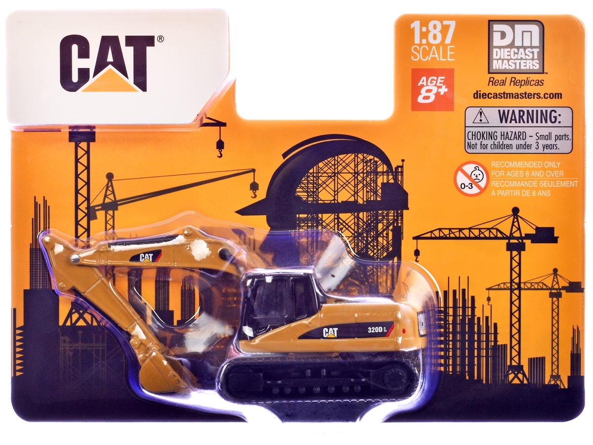 84663CS CAT Caterpillar 320D L Hydraulic Excavator Yellow 1-87 HO Scale Diecast Model