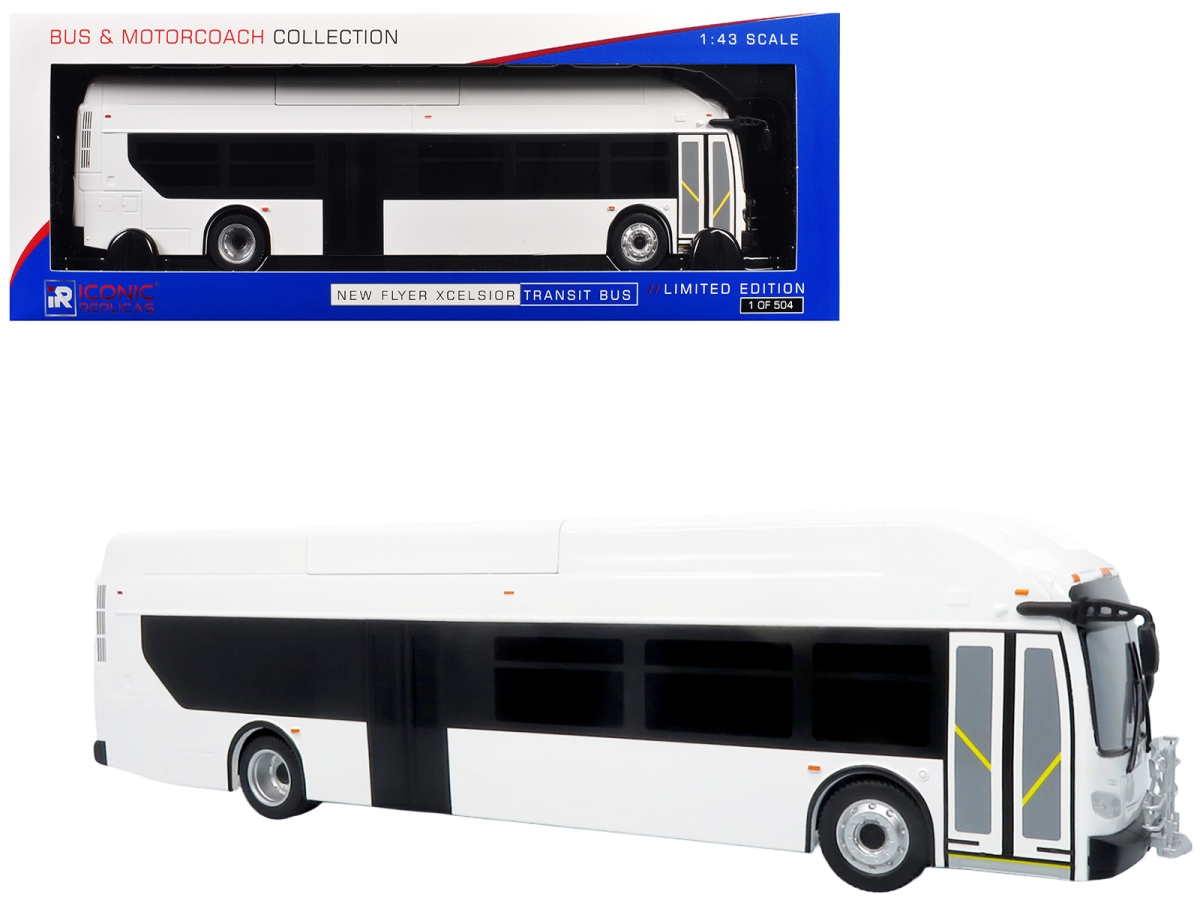 43-0605 Flyer Excelsior Transit Bus Blank White the Bus & Motorcoach Collection Limited Edition to 504 Piece Worldwide 1-43 Scale Model