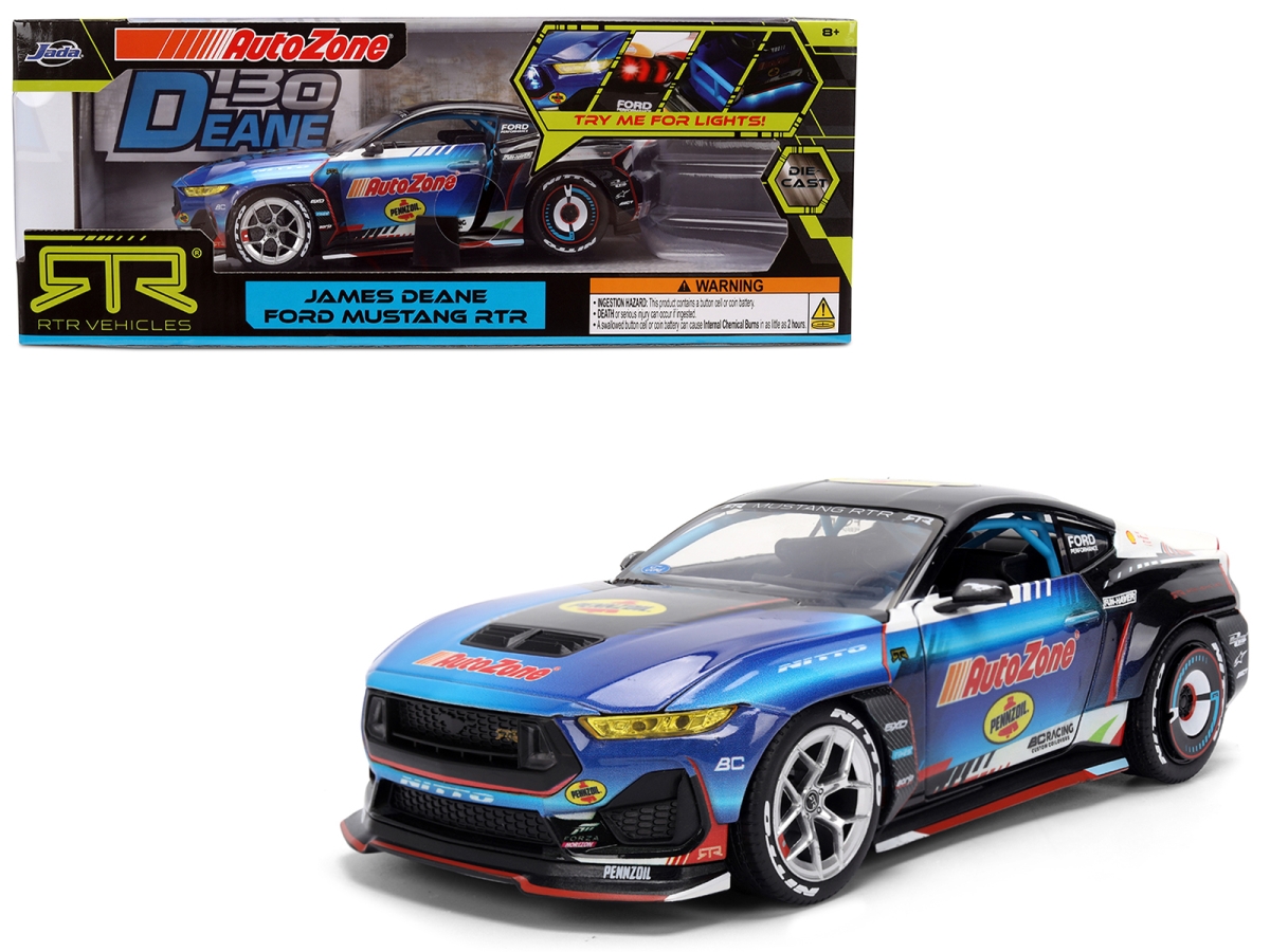 Jada  Ford Mustang RTR No.130 James Deane AutoZone Formula Drift Pro Championship 2025 with Lights RTR Vehicles Series 1-24 Scale Diecast Model Car