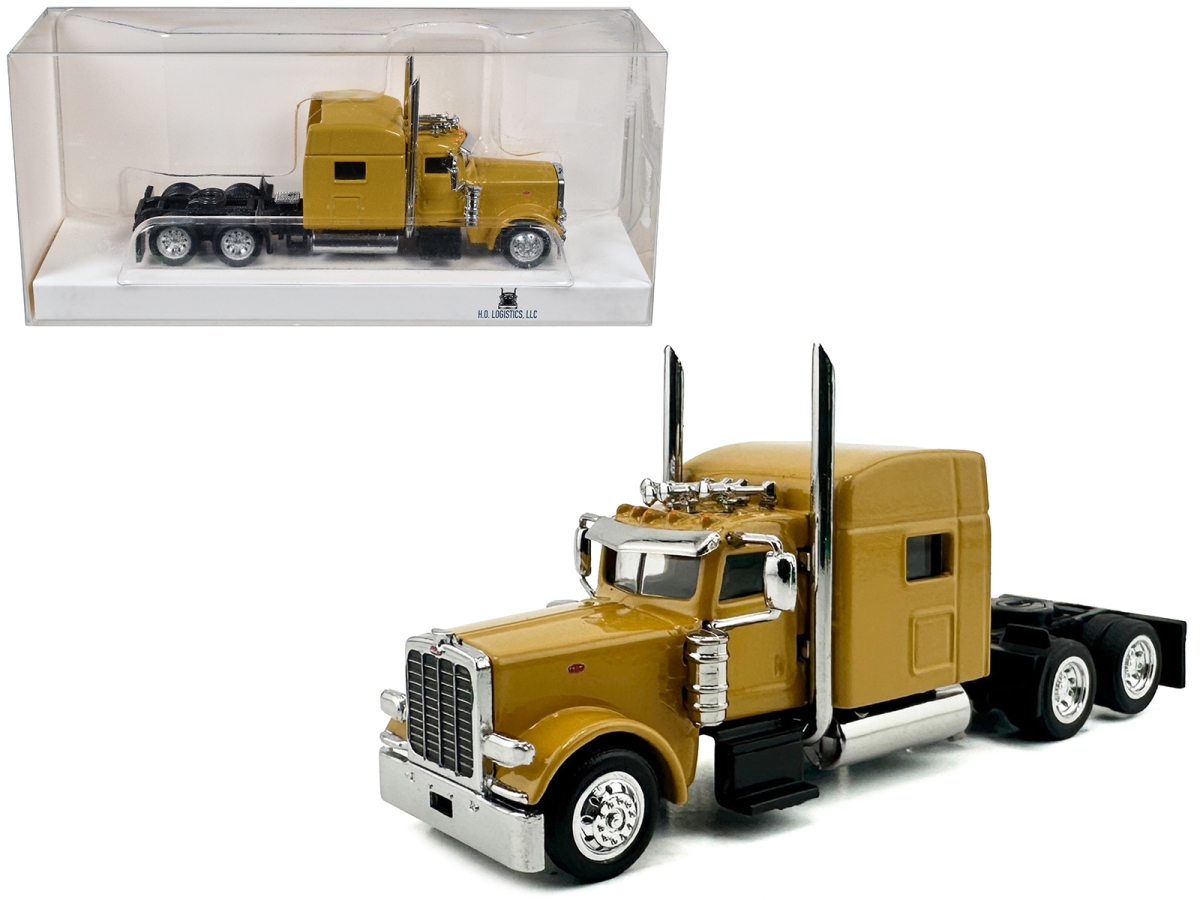 HL-38910 Peterbilt 389 Truck Tractor with Sleeper Cab Yellow 1-87 HO Scale Plastic Model Car