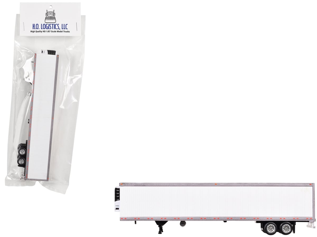HL-159 Box Dry Goods Trailer White 1-87 HO Scale Plastic Model