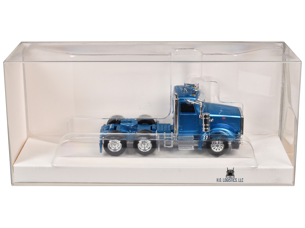 HL-36706 Peterbilt 367 Day Cab Blue Metallic 1-87 HO Scale Plastic Model Car