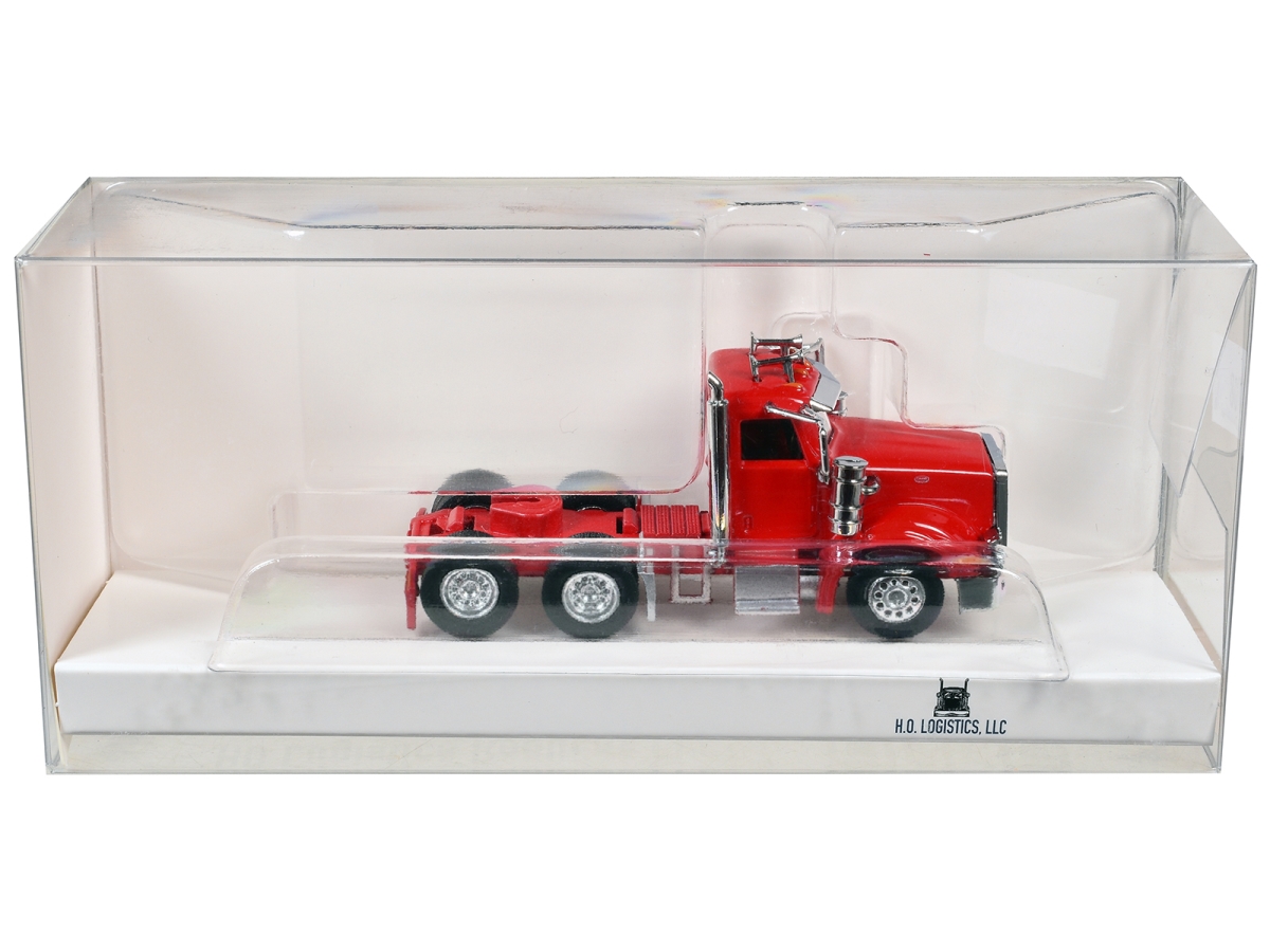 HL-36708 Peterbilt 367 Day Cab Red 1-87 HO Scale Plastic Model Car