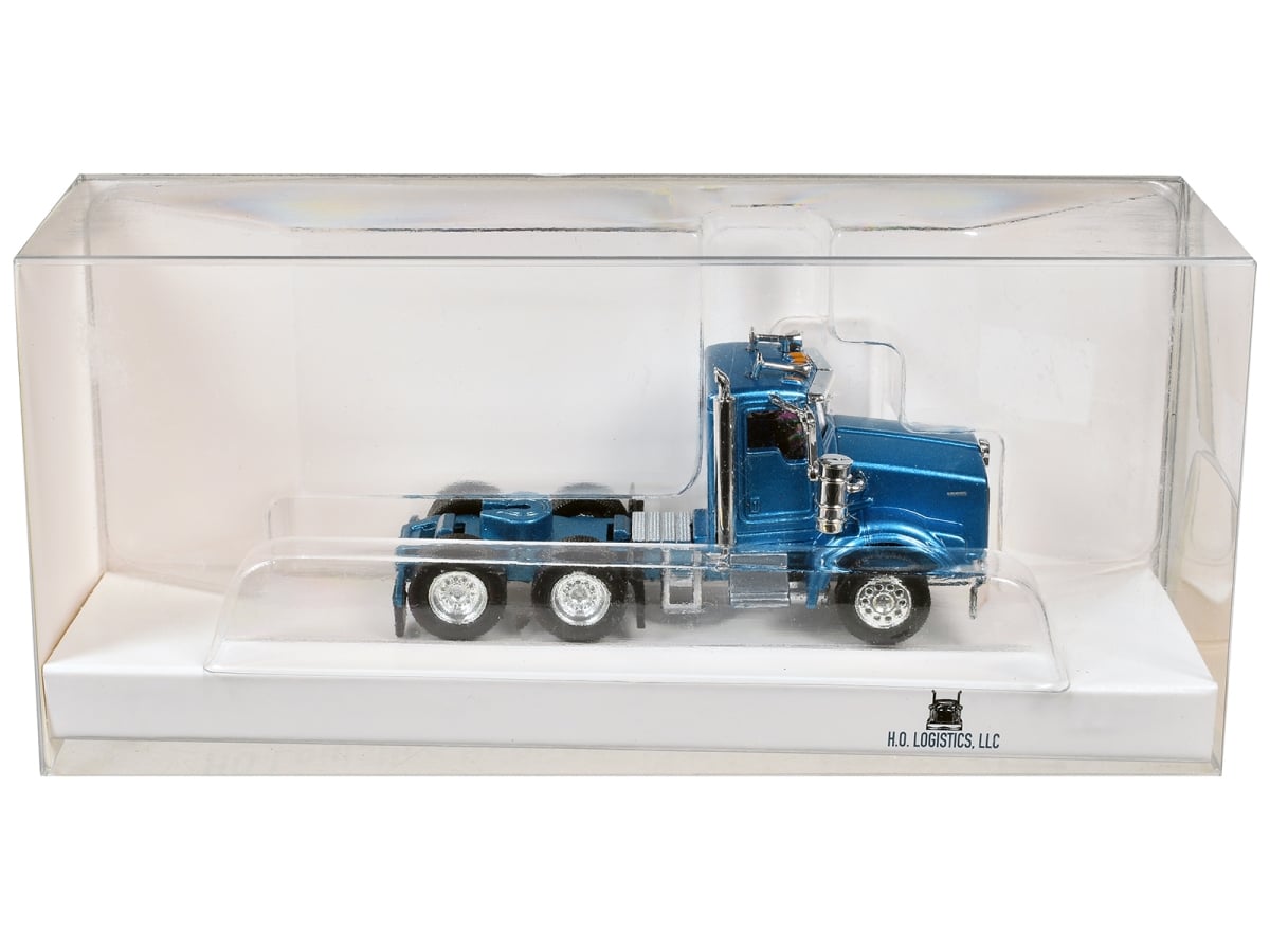 HL-80006 Kenworth T800 Day Cab Blue Metallic 1-87 HO Scale Plastic Model Car