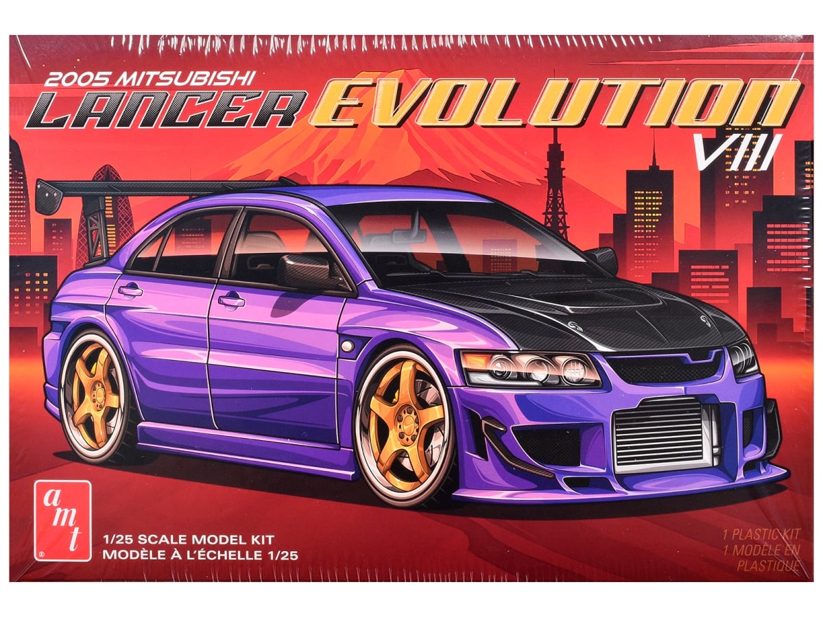 1552M Skill 2 Model Kit 1995 Mitsubishi Lancer Evolution VIII 1-25 Scale Model Car