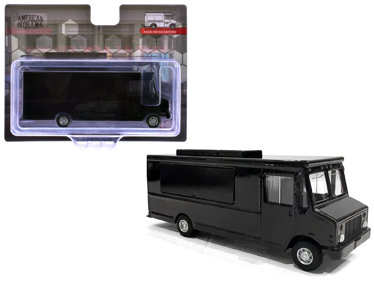 AD-70201MJ Food Truck Plain Black 1-64 Scale Diecast Model