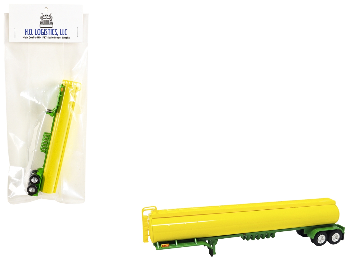 HL-305 Tanker Trailer Yellow & Green 1-87 Scale HO Scale Plastic Model