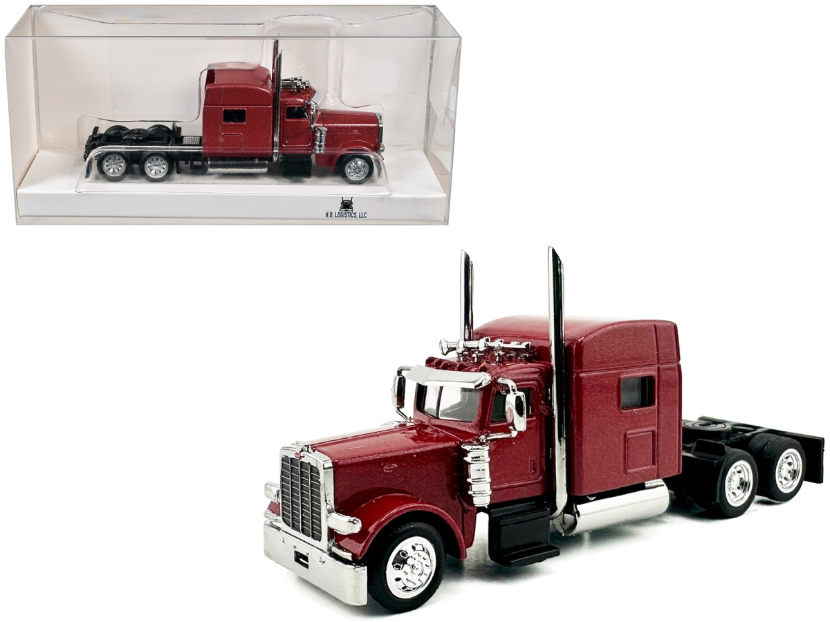 HL-38901 Peterbilt 389 Truck Tractor with Sleeper Cab Red Metallic 1-87 Scale HO Scale Plastic Model Car