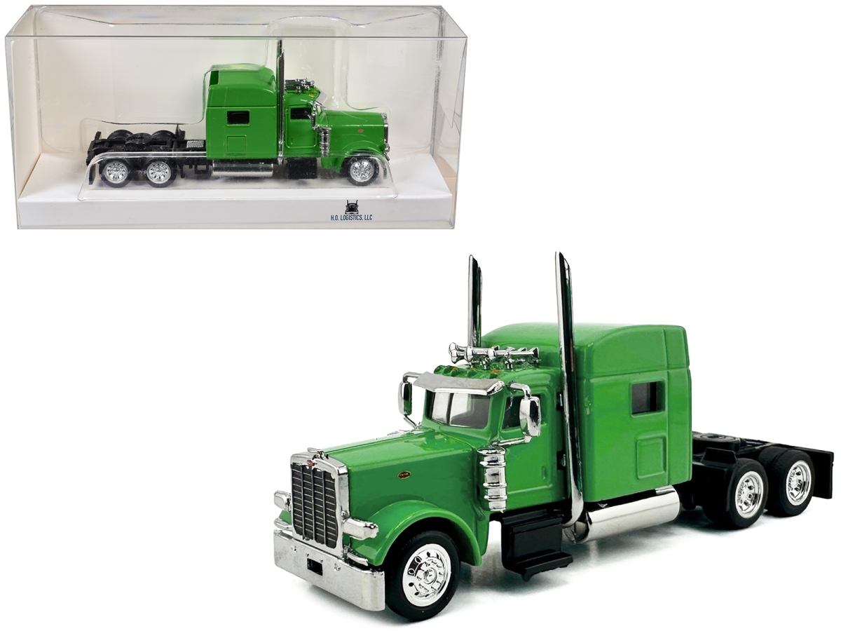 HL-38904 Peterbilt 389 Truck Tractor with Sleeper Cab Lime Green 1-87 Scale HO Scale Plastic Model Car