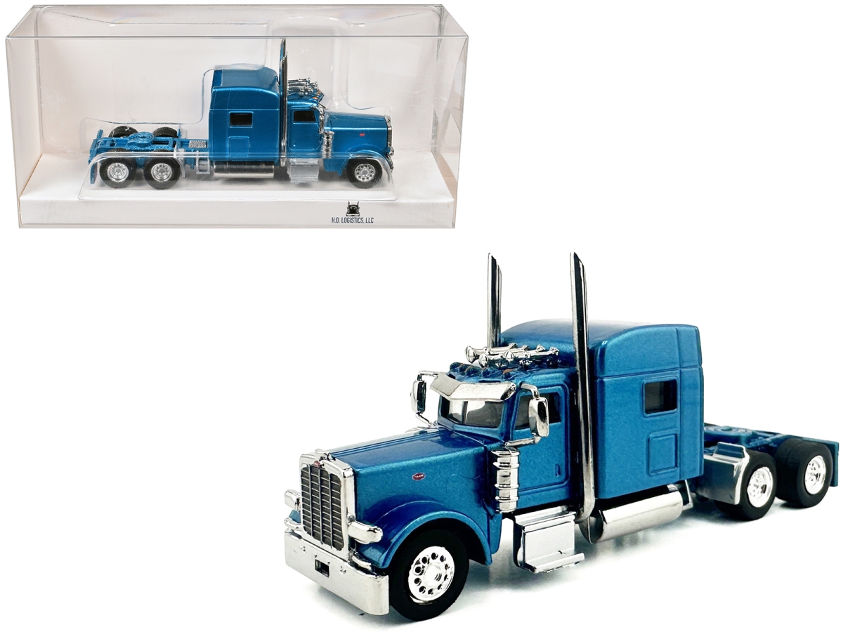 HL-38906 Peterbilt 389 Truck Tractor with Sleeper Cab Blue Metallic 1-87 Scale HO Scale Plastic Model Car
