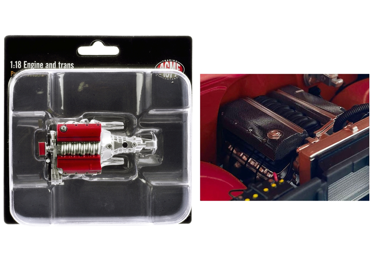 A1807222E LS3 Engine & Transmission Replica from 1967 Chevrolet C-10 Custom 1-18 Scale Model