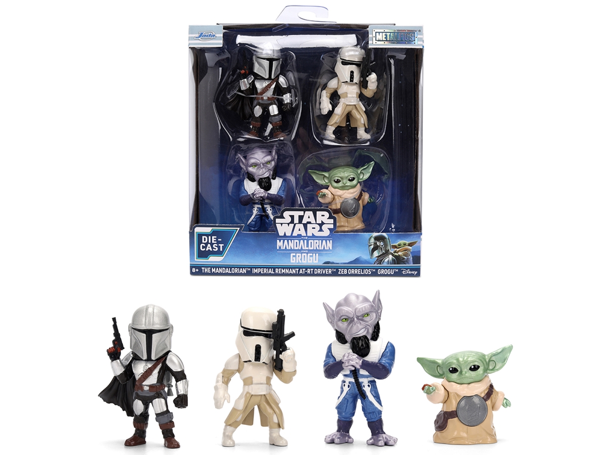 Jada 37317 Diecast Figures Star Wars - The Mandalorian & Grogu 2026 Movie Metalfigs Series Diecast Models - Set of 4