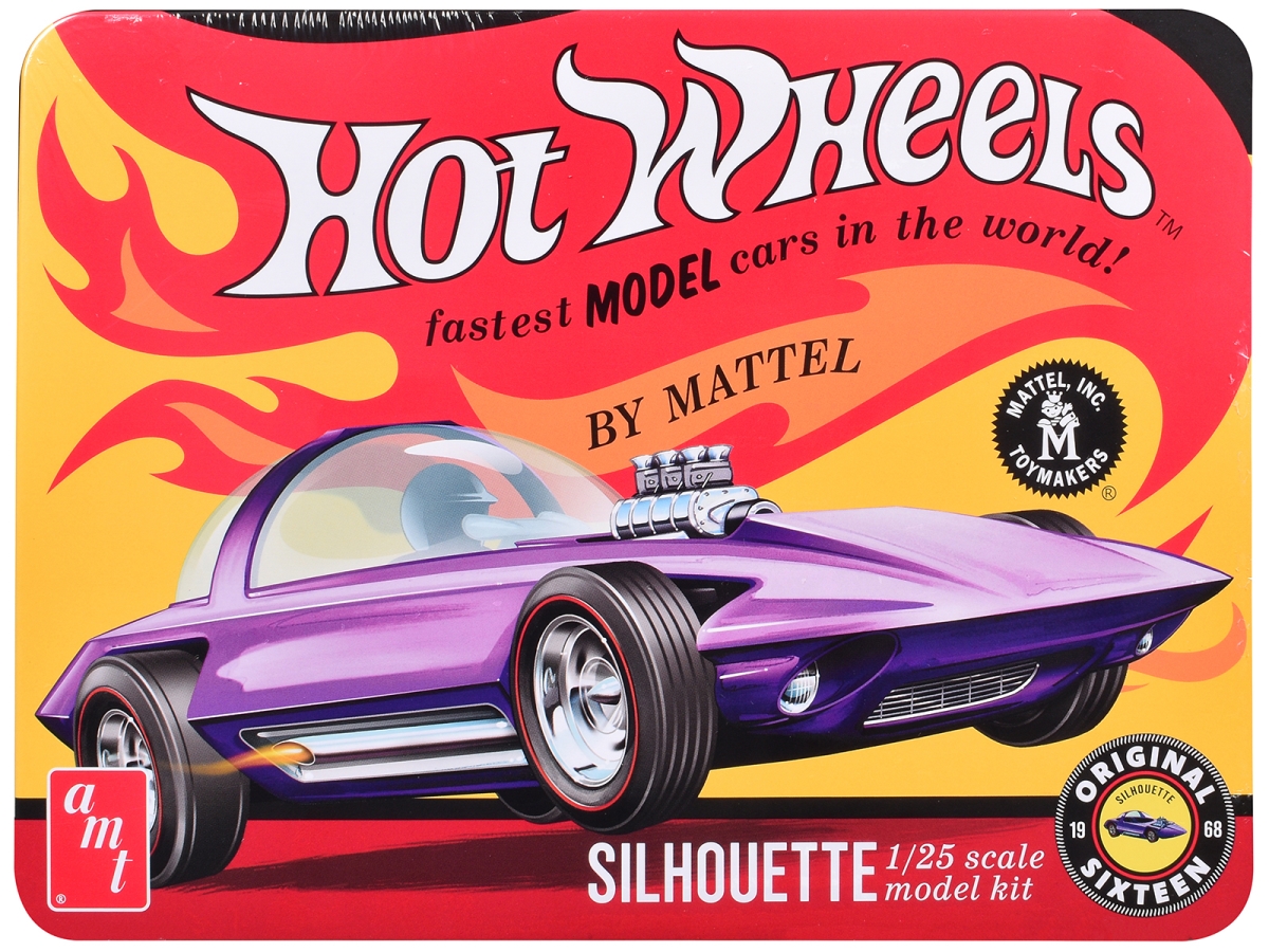 1593 Skill 2 Hot Wheels Silhouette with Collector Tin 1-25 Scale Model Car Kit