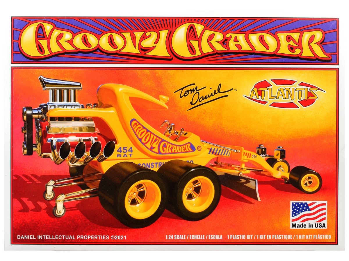 ALM-5697 Skill 2 Tom Daniels Groovy Grader Dragster 1-24 Scale Model Car Kit