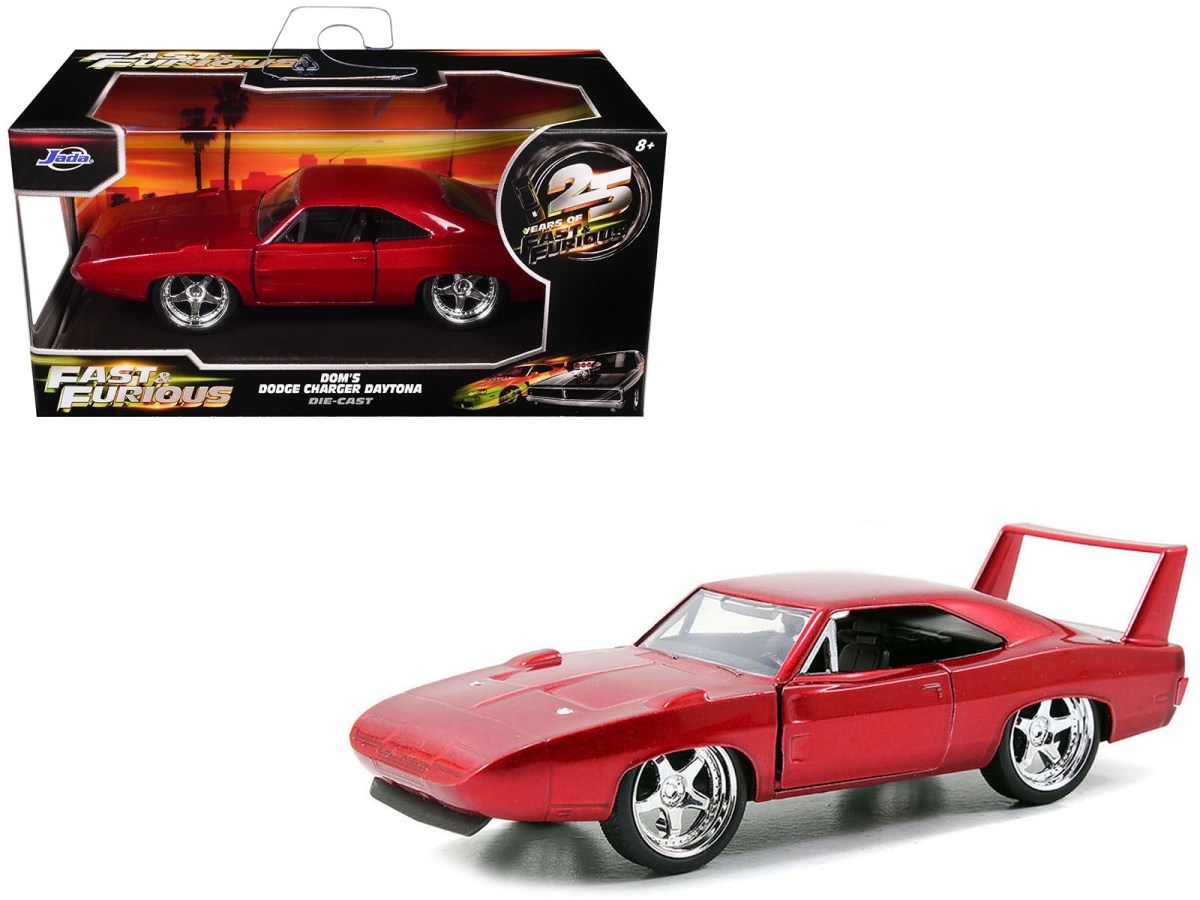 Jada 97086-25TH Doms Dodge Charger Daytona Red Metallic 2013 Movie 25 Years of Fast & Furious 6 Series Die Cast Model Car