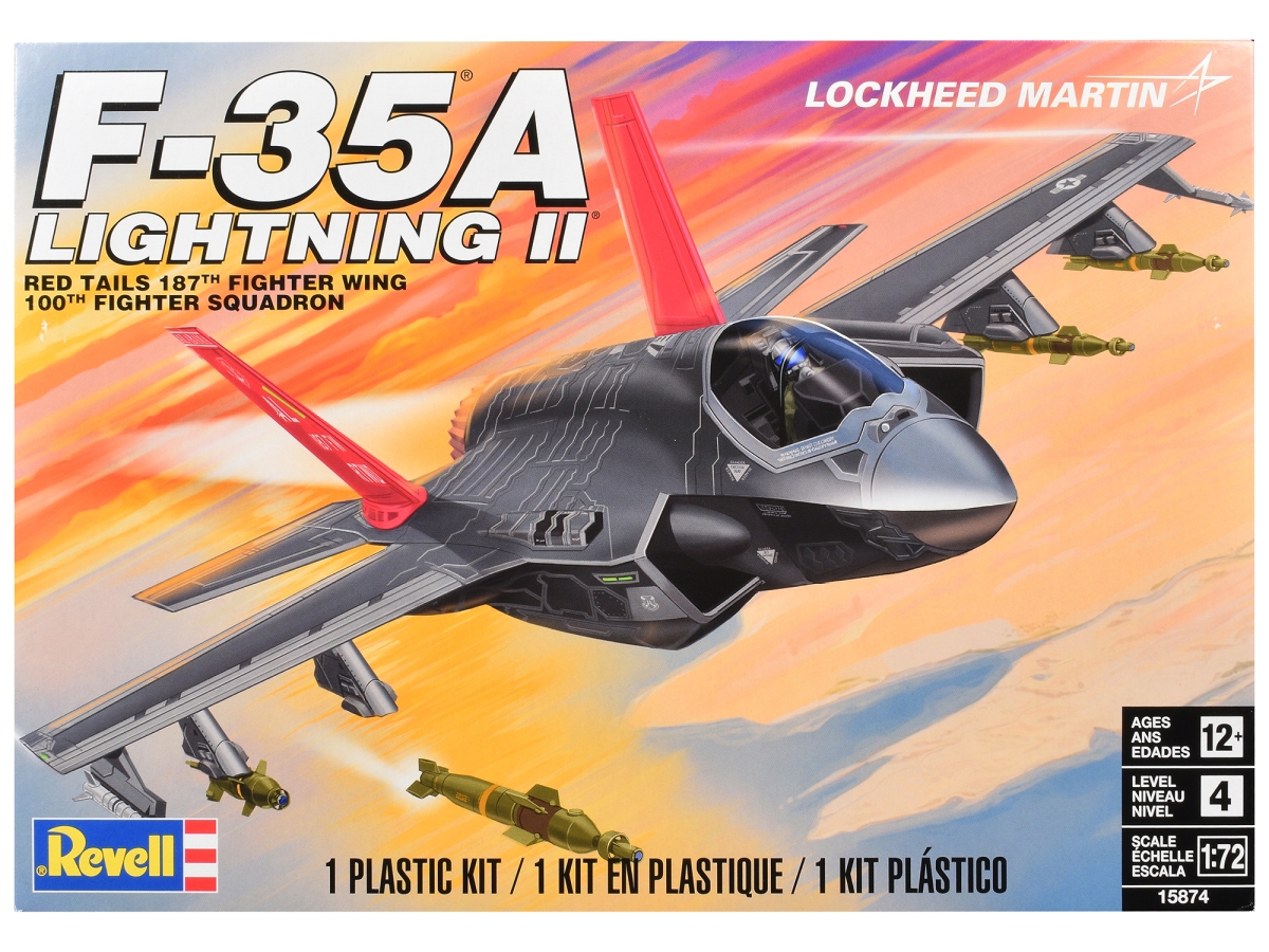 15874 Level 4 Model Kit with Lockheed Martin F-35A Lightning II Aircraft 1-72 Scale Model Airplane