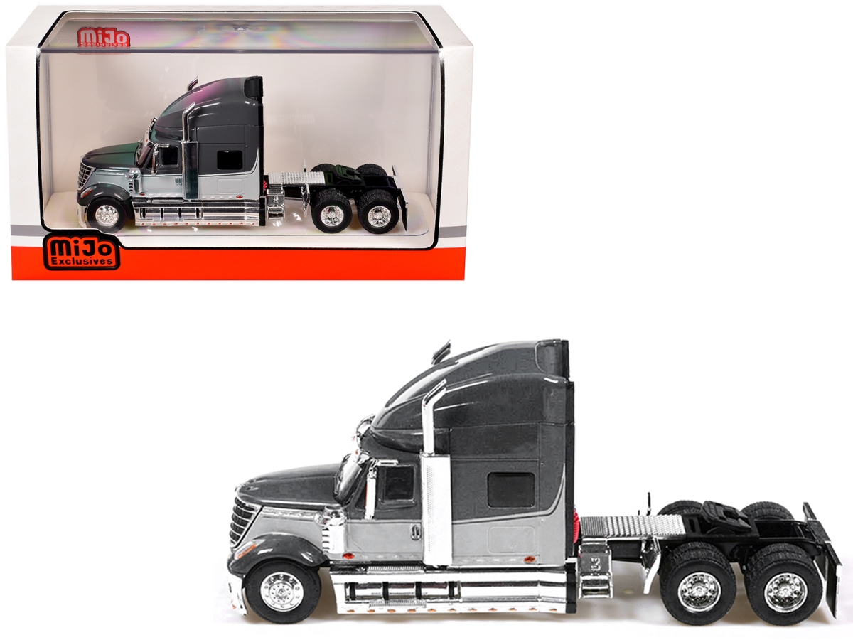 IAPR1011 2010 International Lonestar Gray & Light Gray Two-Tone 1-64 Scale Diecast Model Truck Tractor