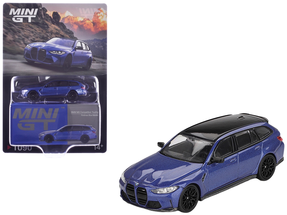 MGT01090 BMW M3 Competition Touring Portimao Blue Metallic with Black Top 1-64 Scale Diecast Model Car