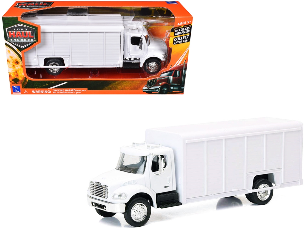 Ray SS-16003B Freightliner M2 White Long Haul Trucker Series 1-43 Scale Diecast Model Beverage Truck