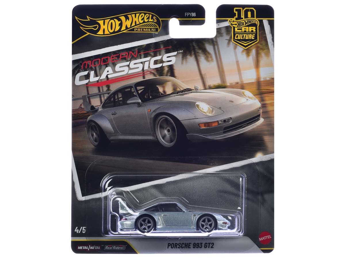 JKF16 Porsche 993 GT2 Gray Metallic Modern Classics Series Diecast Model Car