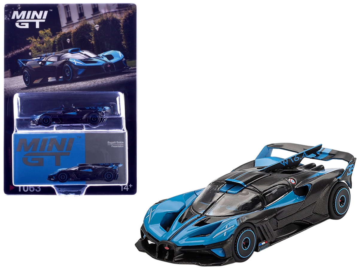 MGT01063 Bugatti Bolide Presentation Blue & Carbon Fiber Limited Edition 1-64 Scale Diecast Model Car