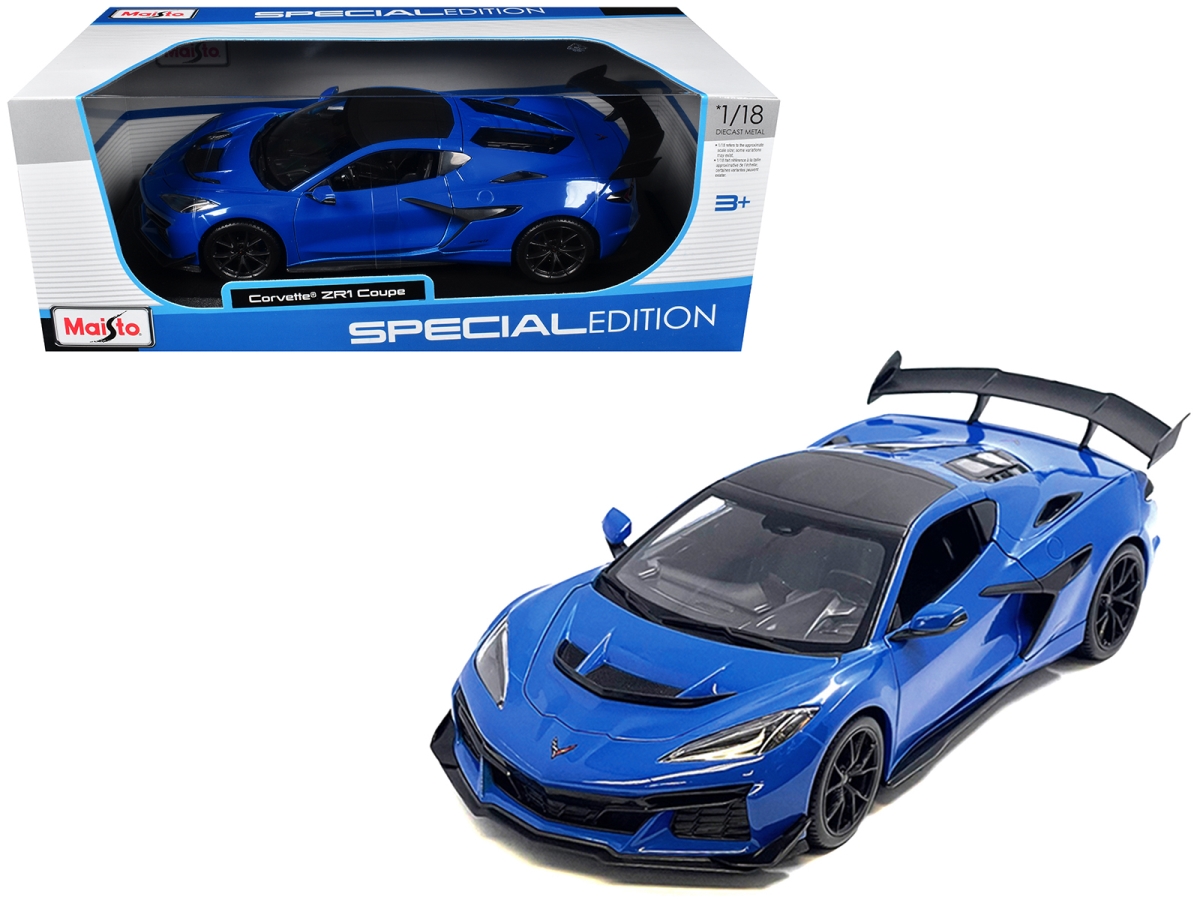 Maisto 31475BL Chevrolet Corvette ZR1 Coupe Blue with Carbon Top Special Edition Series 1-18 Scale Diecast Model Car