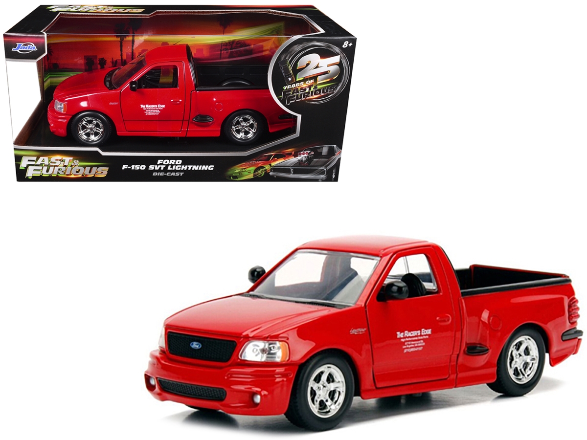 Jada  Ford F-150 SVT Lightning Pickup Truck Red the Fast & the Furious 2001 Movie 25 Years of Fast & Furious Series 1-24 Scale Diecast Model Car