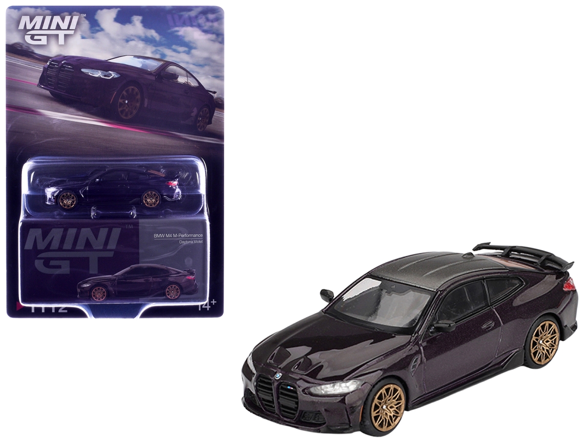 MGT01112 BMW M4 M-Performance Daytona Violet Metallic with Carbon Top Limited Edition 1-64 Scale Diecast Model Car