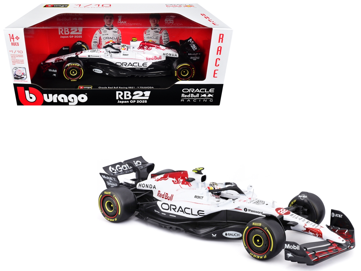 B 18005YT Red Bull Racing RB21 No.22 Yuki Tsunoda Oracle Formula One F1 Japanese GP 2025 Race Series 1-18 Scale Diecast Model Car