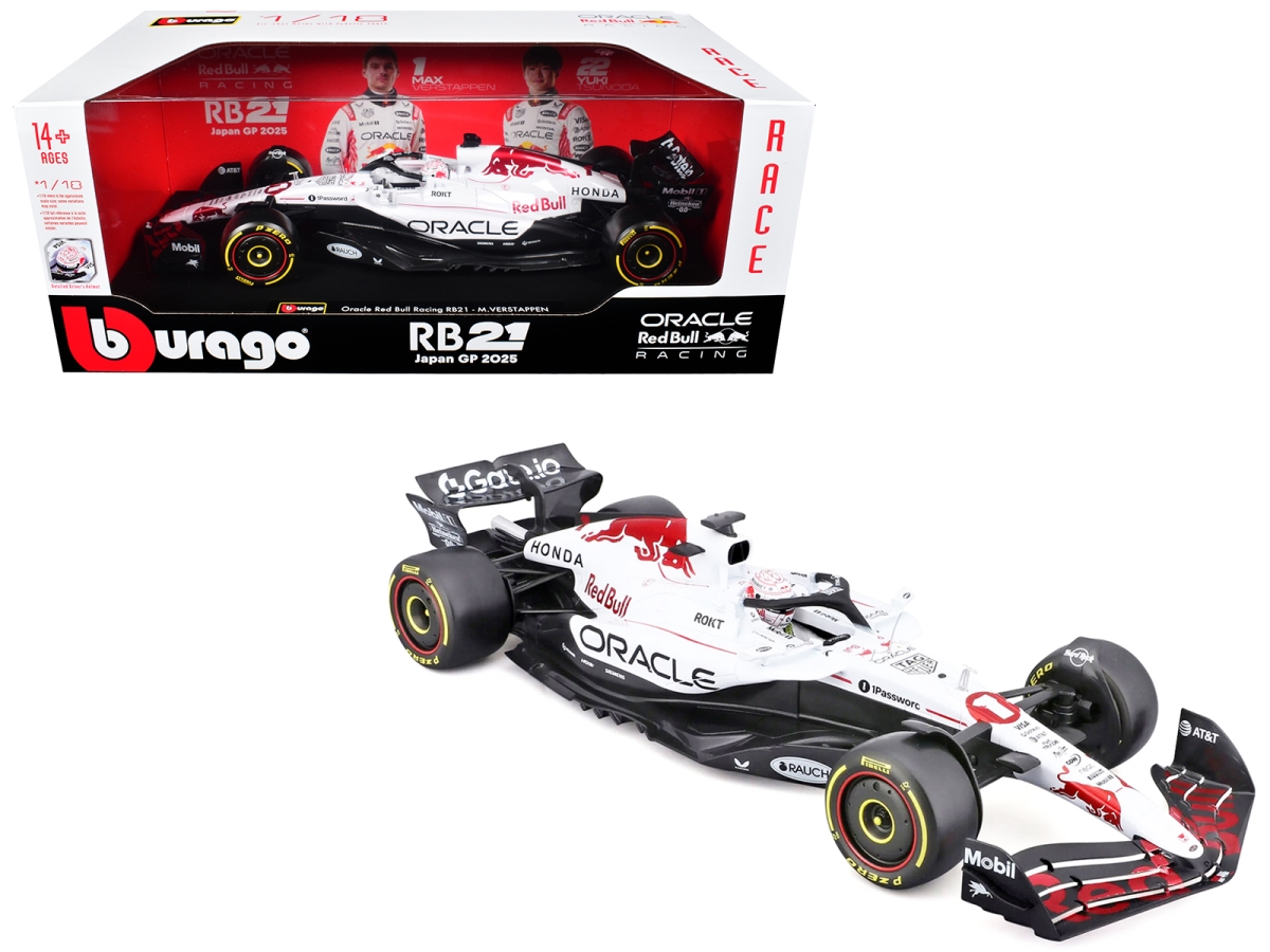 B 18005MV Red Bull Racing RB21 No.1 Max Verstappen Oracle Winner Formula One F1 Japanese GP 2025 Race Series 1-18 Scale Diecast Model Car