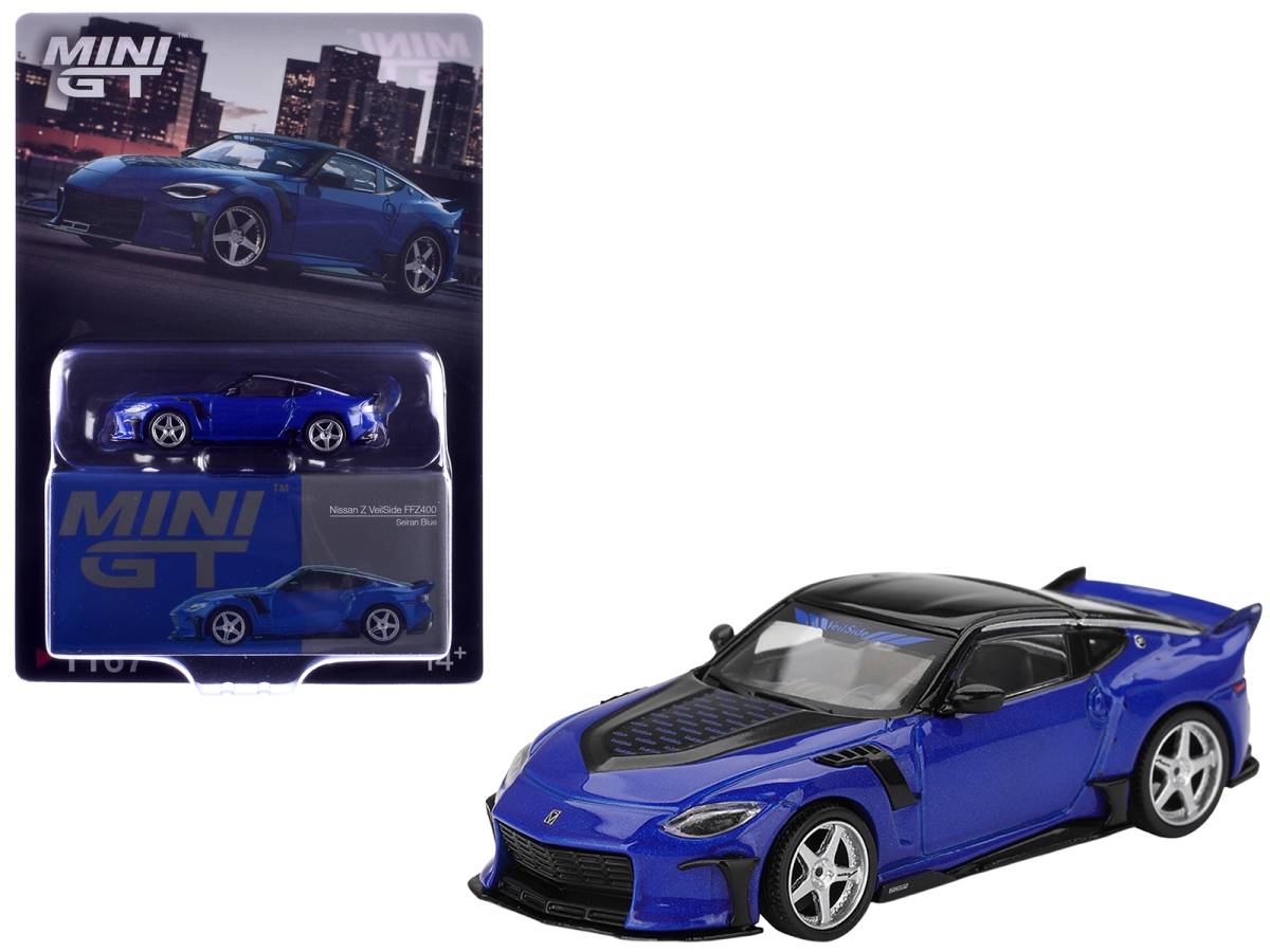 MGT01167 Nissan Z Veil Side FFZ400 Seiran Blue Metallic with Black Top Limited Edition 1-64 Scale Diecast Model Car